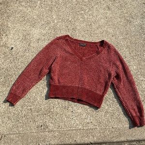 Urban Outfitters. Rust colored chenille sweater. Cropped.